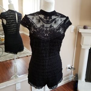 Black laces Romper